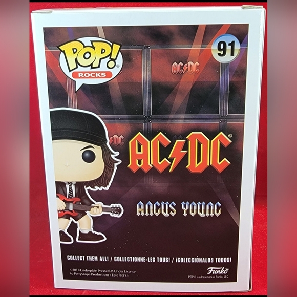 Angus young of acdc funko # 91 (nib)    with pop protector - Picture 7 of 7